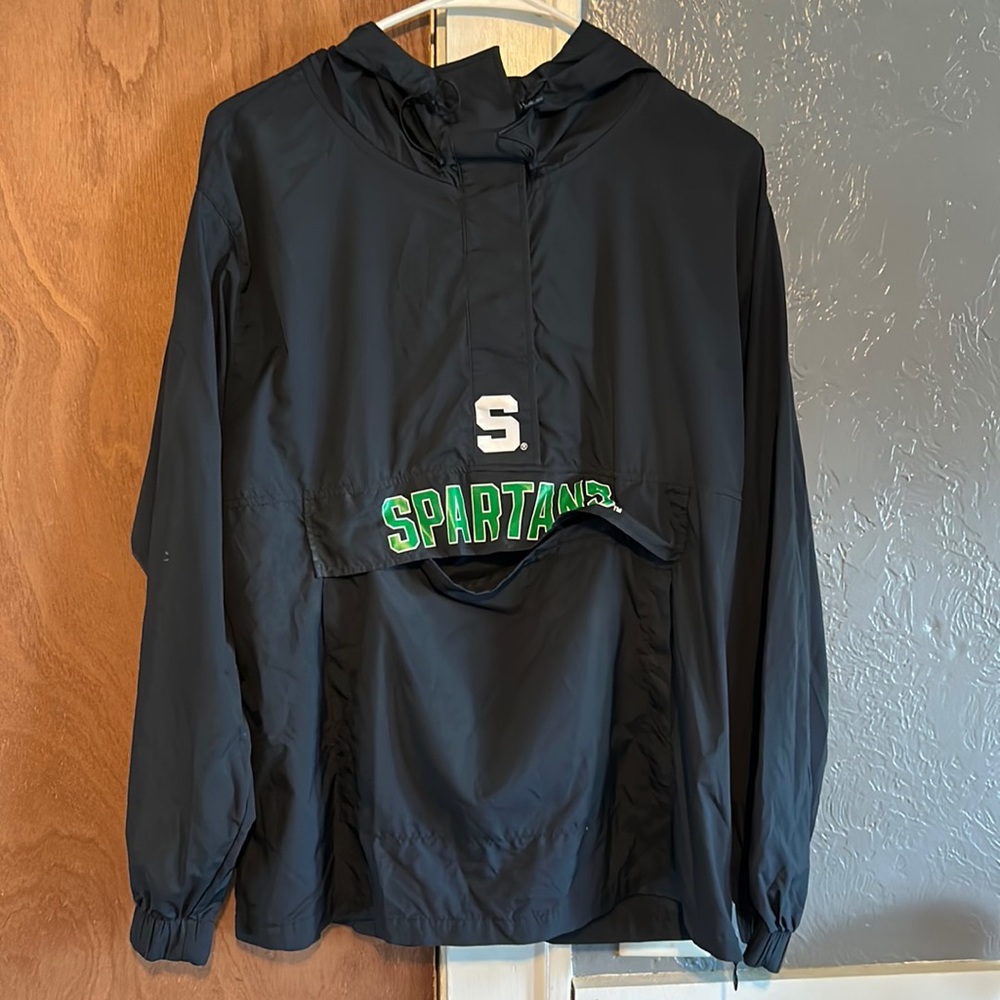 PINK Michigan State windbreaker